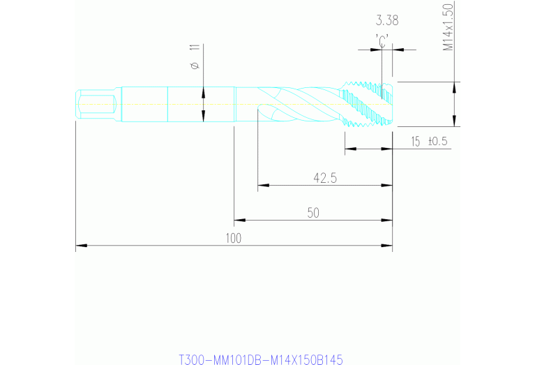T300-MM101DB-M14X150B145