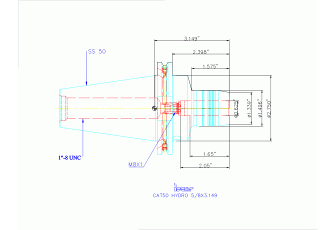 CAT50 HYDRO 5/8X3.149