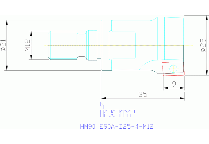 HM90 E90A-D25-4-M12