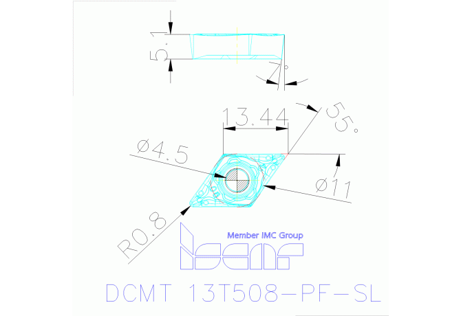 DCMT 13T508-PF-SL IC8150
