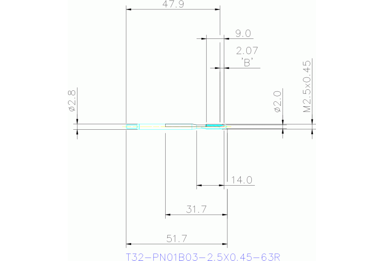 T32-PN01B03-2.5X0.45-63R