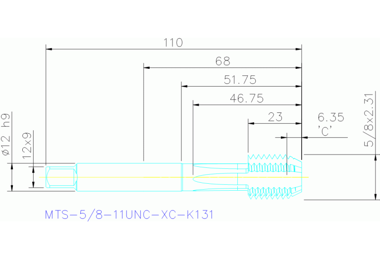MTS-5/8-11UNC-XC-K131