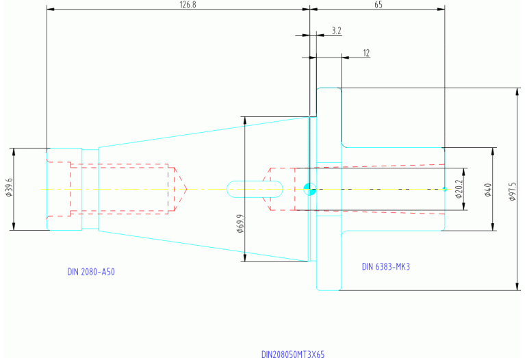 DIN208050MT3X65