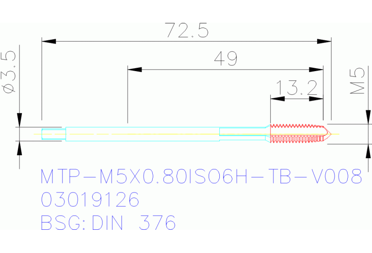 MTP-M5X0.80ISO6H-TB-V008
