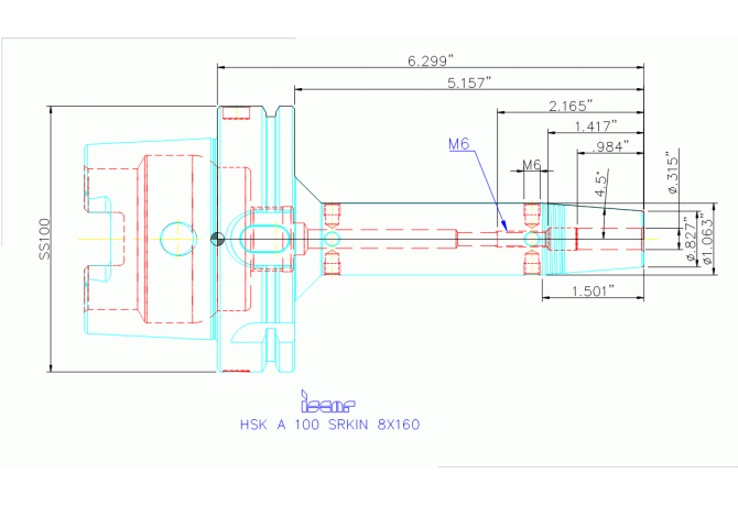 HSK A100 SRKIN8X160