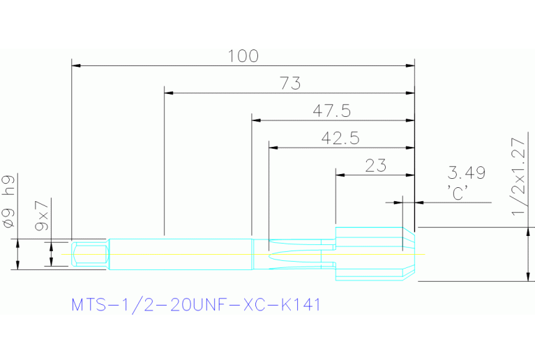 MTS-1/2-20UNF-XC-K141