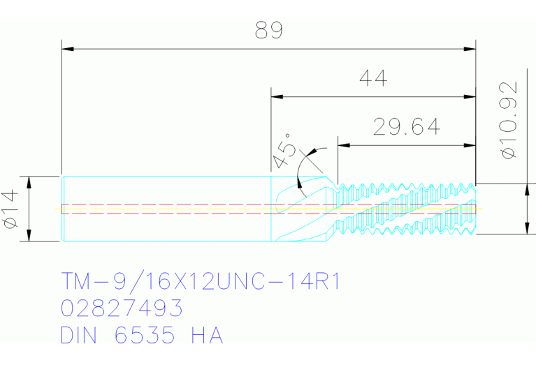 TM-9/16X12UNC-14R1