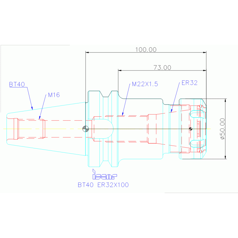 BT40 ER32X100