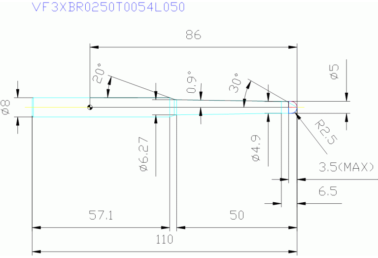 VF3XBR0250T0054L050