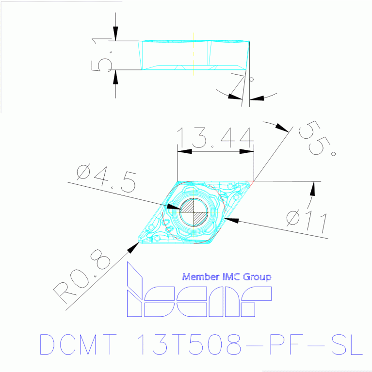 DCMT 13T508-PF-SL IC8150