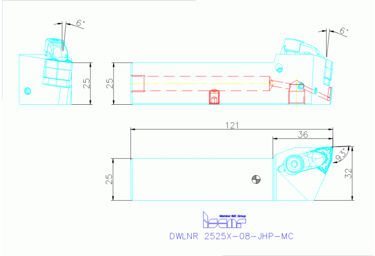 DWLNR 2525X-08-JHP-MC