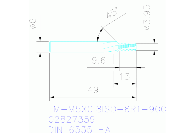 TM-M5X0.8ISO-6R1-900