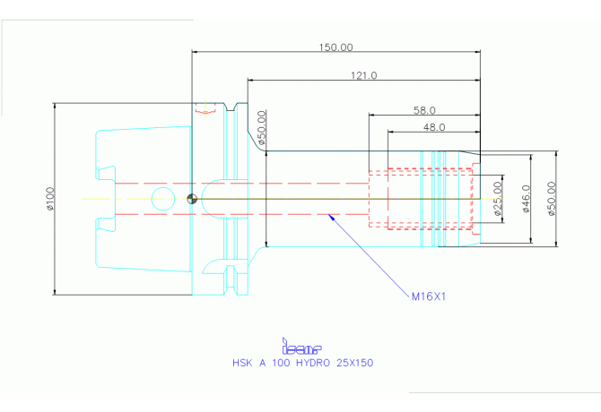 HSK A100 HYDRO 25X150