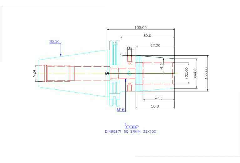 DIN69871 50 SRKIN 32X100