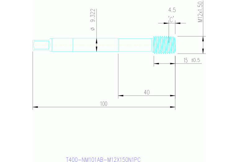 T400-NM101AB-M12X150N1PC