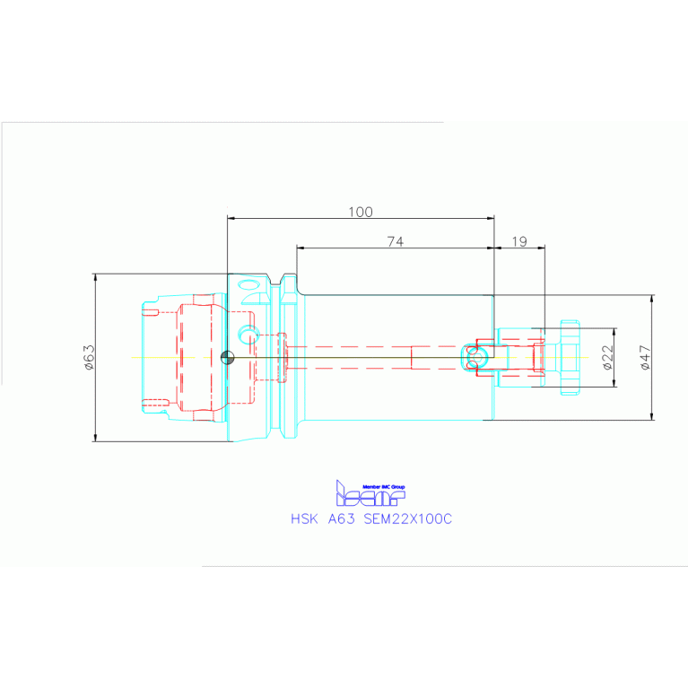 HSK A63 SEM22X100C