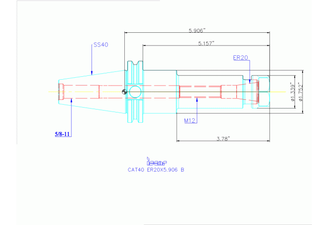 CAT40 ER20X5.906 B