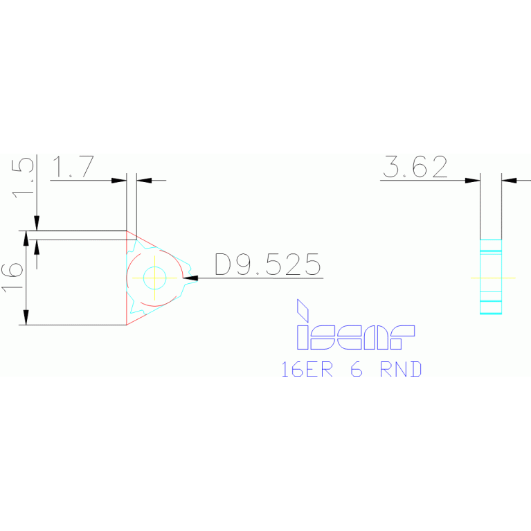 16ER 6 RND IC250