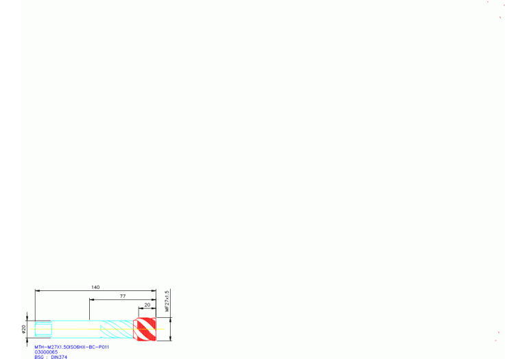 MTH-M27X1.50ISO6HX-BC-P011