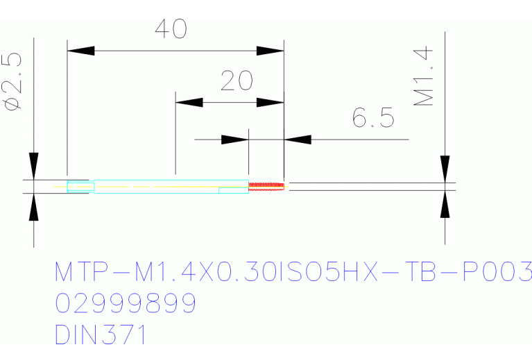 MTP-M1.4X0.30ISO5HX-TB-P003