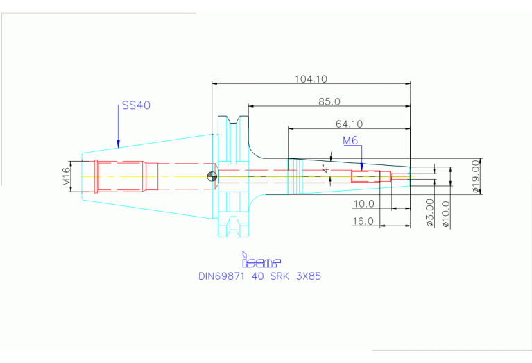 DIN69871 40 SRK 3X85