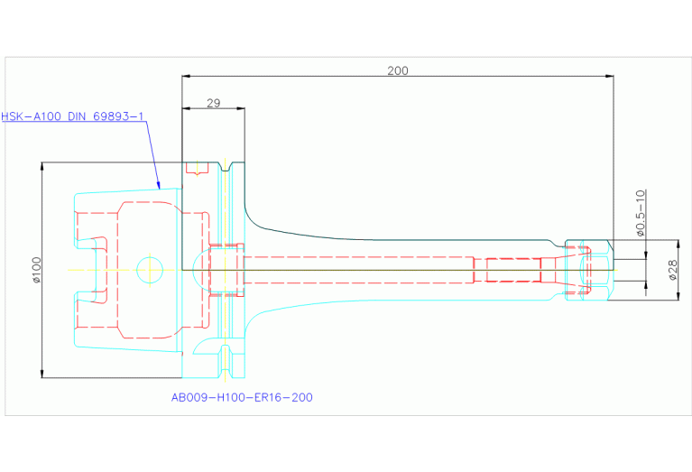 AB009-H100-ER16-200