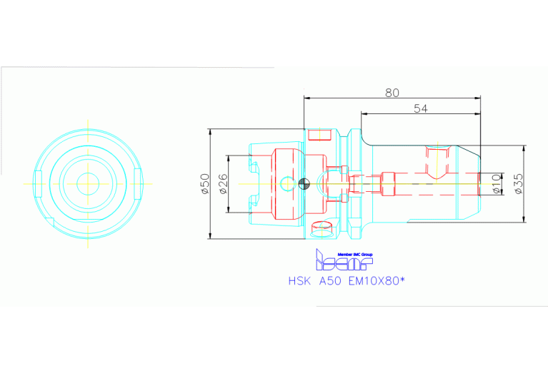 HSK A50 EM10X80*