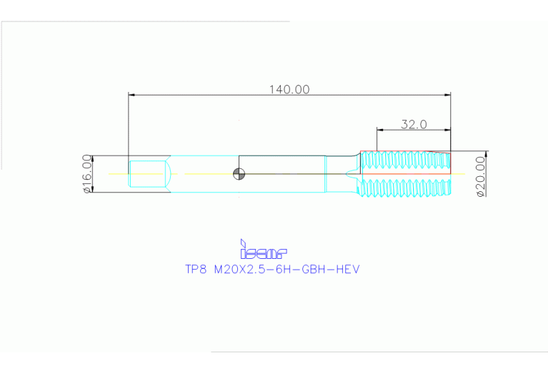 TPG M-20X2.5-H HE