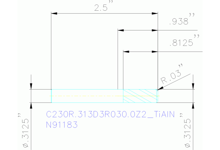 C230R.313D3R030.0Z2 TIALN