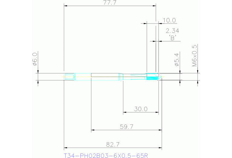 T34-PH02B03-6X0.5-65R