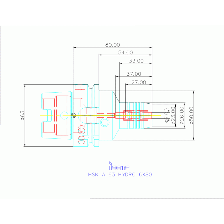 HSK A63 HYDRO 6X80