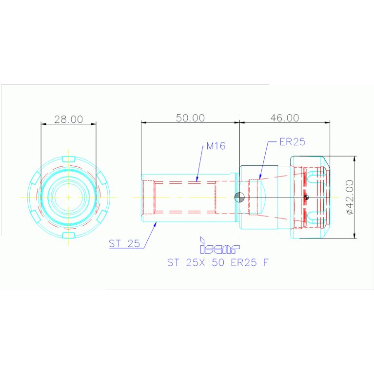 ST 25X 50 ER25 F