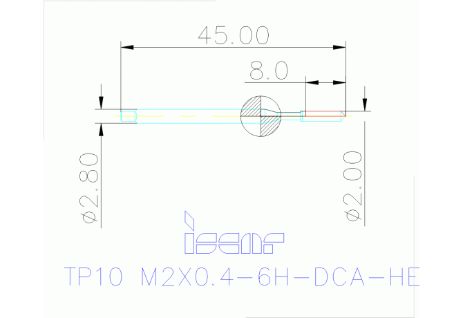 TP10 M2X0.4-6H-DCA-HE