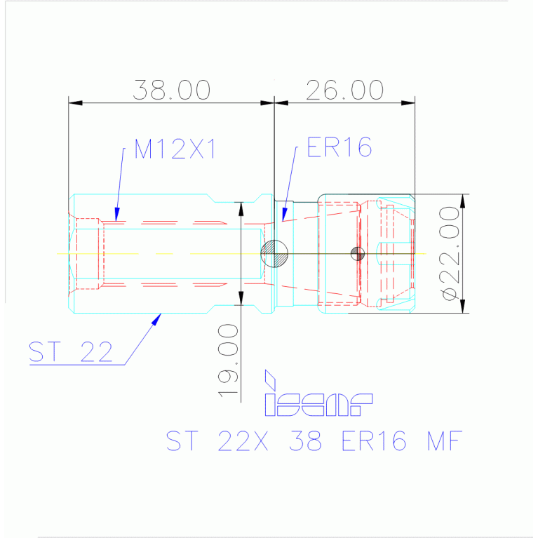 ST 22X 38 ER16 MF