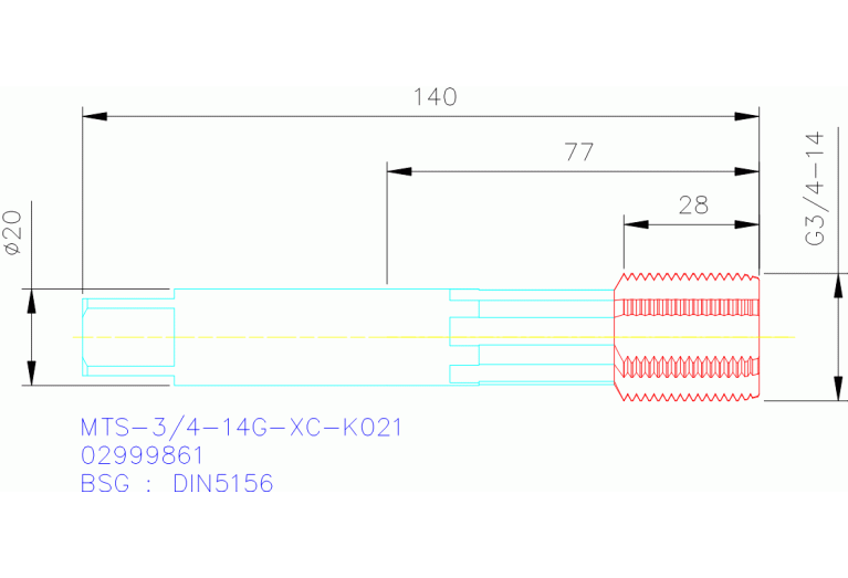 MTS-3/4-14G-XC-K021