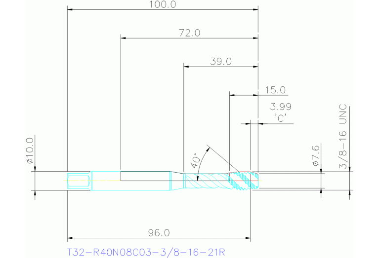 T32-R40N08C03-3/8-16-21R