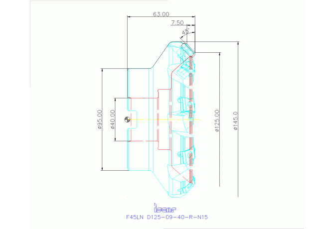 F45LN D125-09-40-R-N15