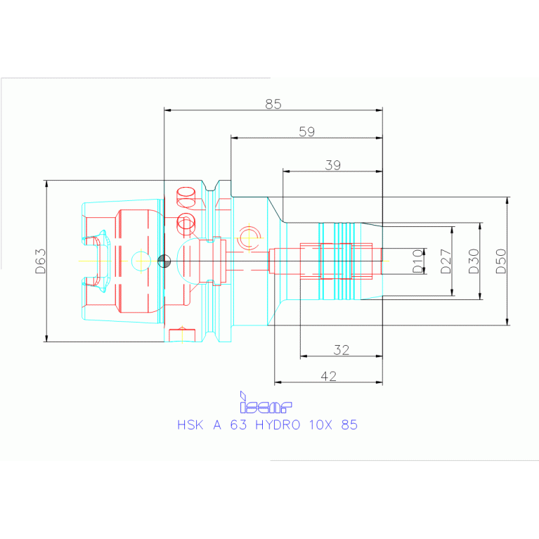 HSK A63 HYDRO 10X85