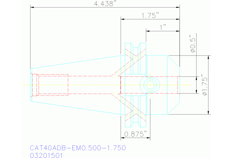 CAT40ADB-EM0.500-1.750