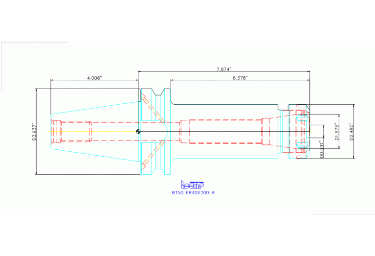 BT50 ER40X200 B
