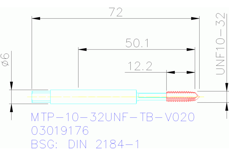 MTP-10-32UNF-TB-V020