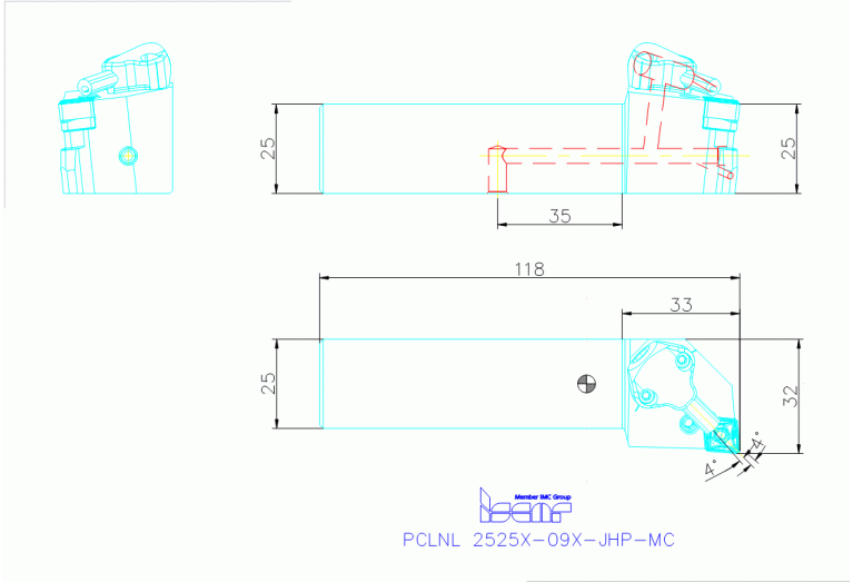 PCLNL 2525X-09X-JHP-MC