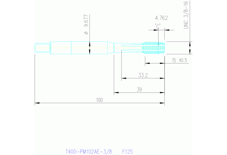 T400-PM102AE-3/8 F125