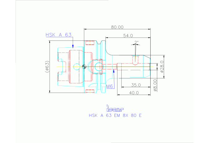 HSK A63 EM8X80 E