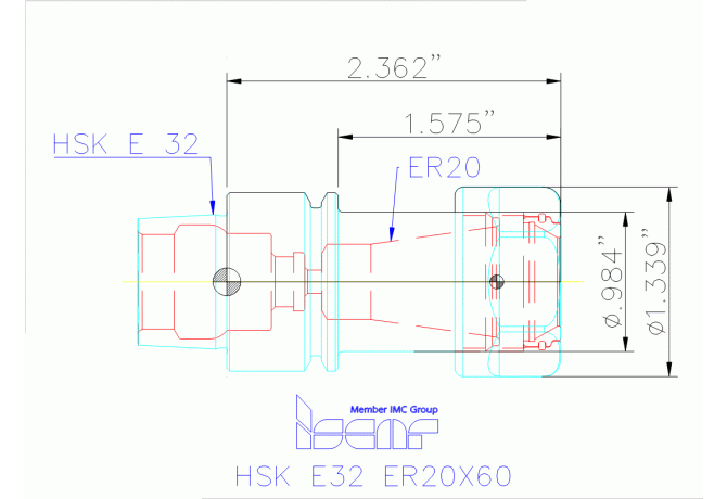 HSK E32 ER20X60