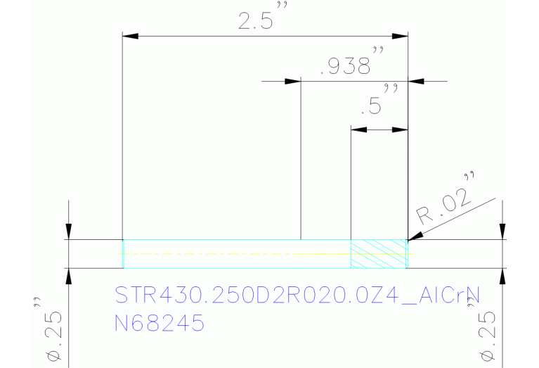 STR430.250D2R020.0Z4 ALCRN