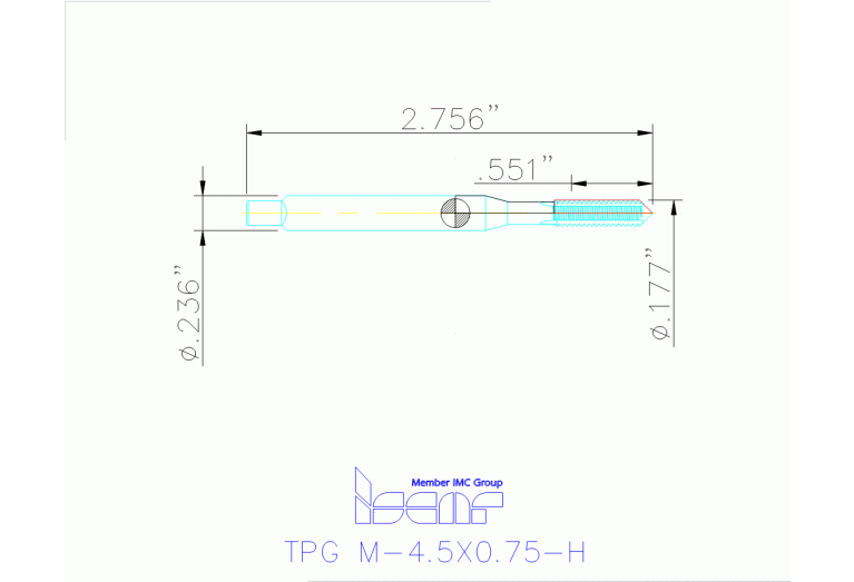 TPG M-4.5X0.75-H HE