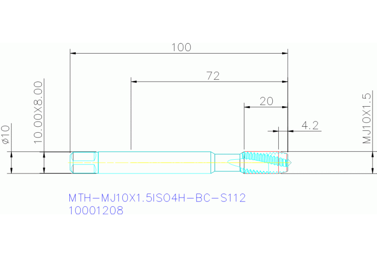 MTH-MJ10X1.5ISO4H-BC-S112