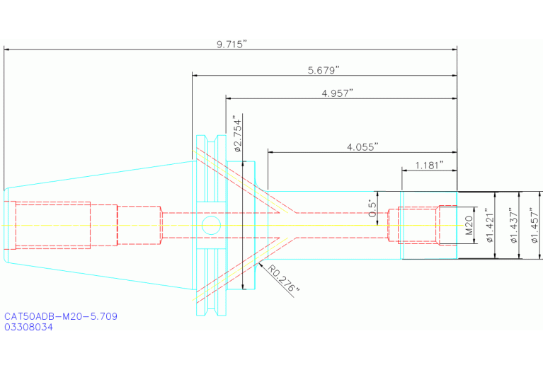 CAT50ADB-M20-5.709