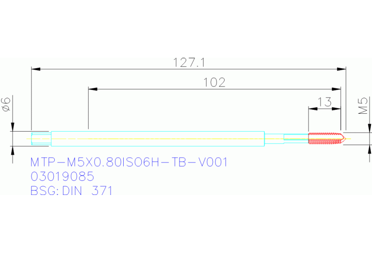 MTP-M5X0.80ISO6H-TB-V001